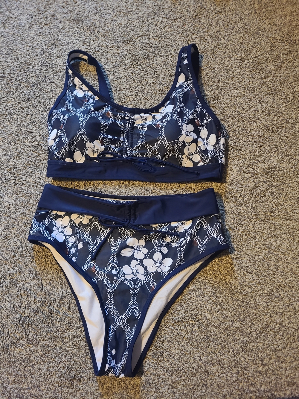 Floral High Waisted Bikini